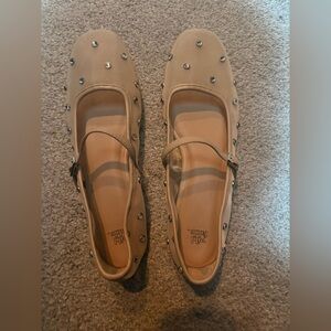 Wild Fable Tan Studded Flats